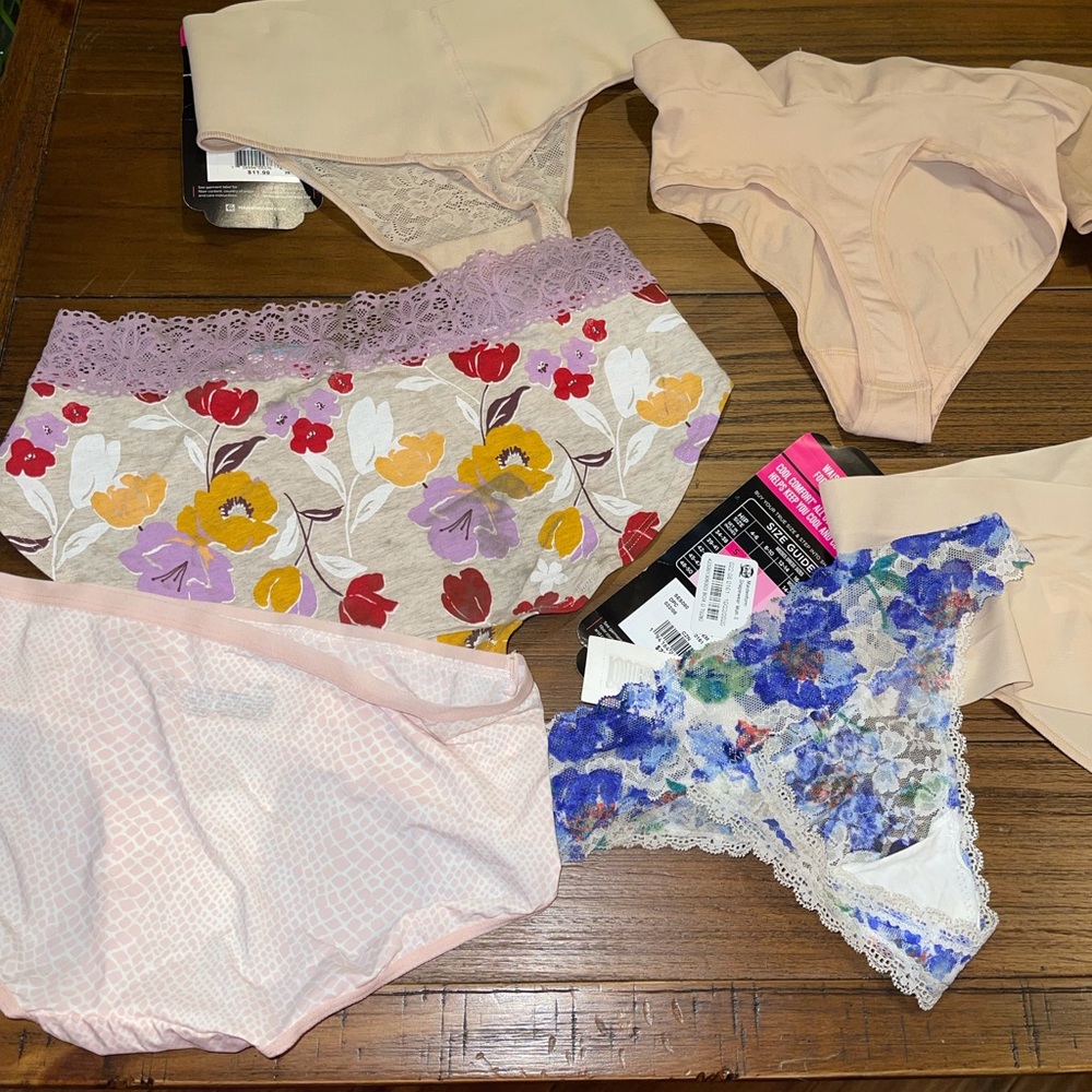Undergarments panties, thongs Bundle of 12 size small, seamless smoothing